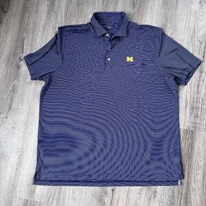 Johnnie-O Polo Shirt University of Michigan NCAA Shirt Mens XXL Performance